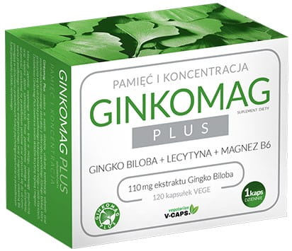 Ginkomag plus 120 Kapseln, besserer XENICOPHARMA-Speicher - Biolaboratorium