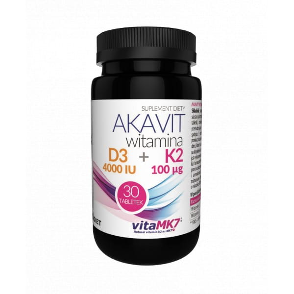 Akavit Vitamin D3 4000 K2 100 30 Tab. VITADIET - Biolaboratorium