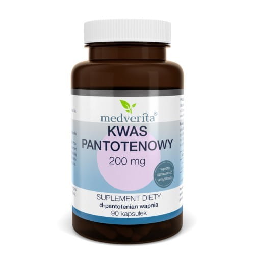 Pantothensäure 200 MG 90 Kapseln MEDVERITA - Biolaboratorium