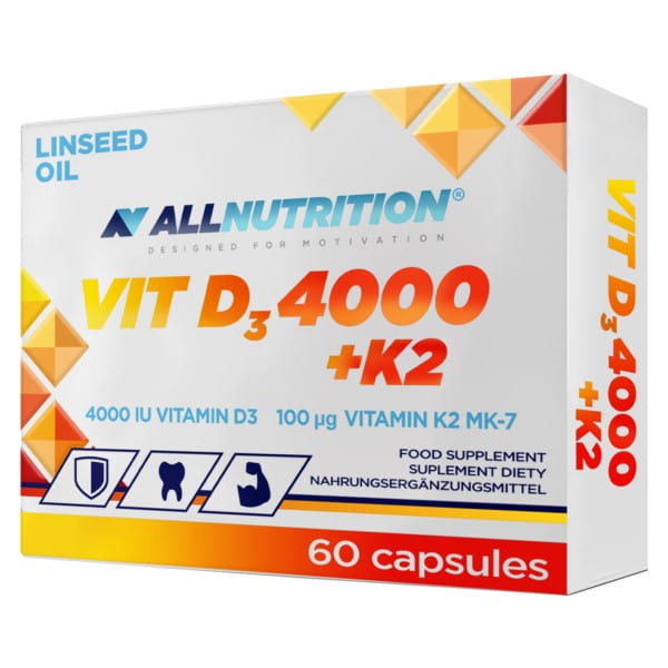 Vitamin D3 4000 K2 60 Kapseln ALLNUTRITION Widerstand - Biolaboratorium