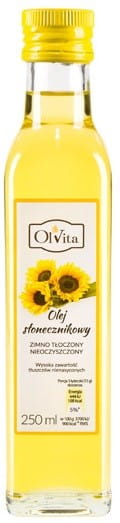 Kaltgepresstes Sonnenblumenöl 250ml OLVITA - Biolaboratorium