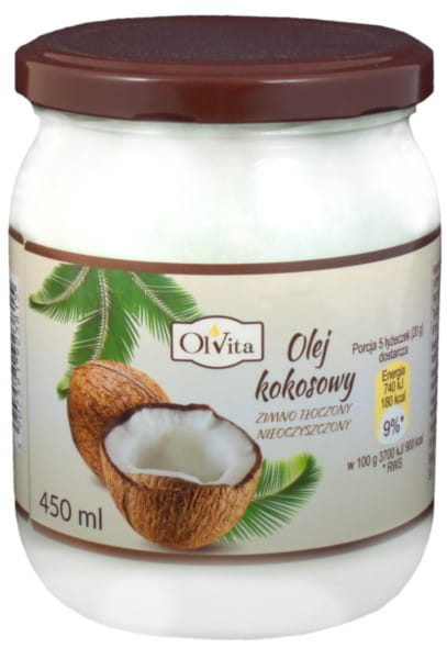 Kaltgepresstes Kokosöl 450 ml OLVITA - Biolaboratorium