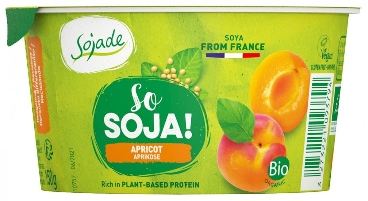 Verkauf Aprikose glutenfreies Sojabohnendessert BIO 150 g - SOJADE - Biolaboratorium