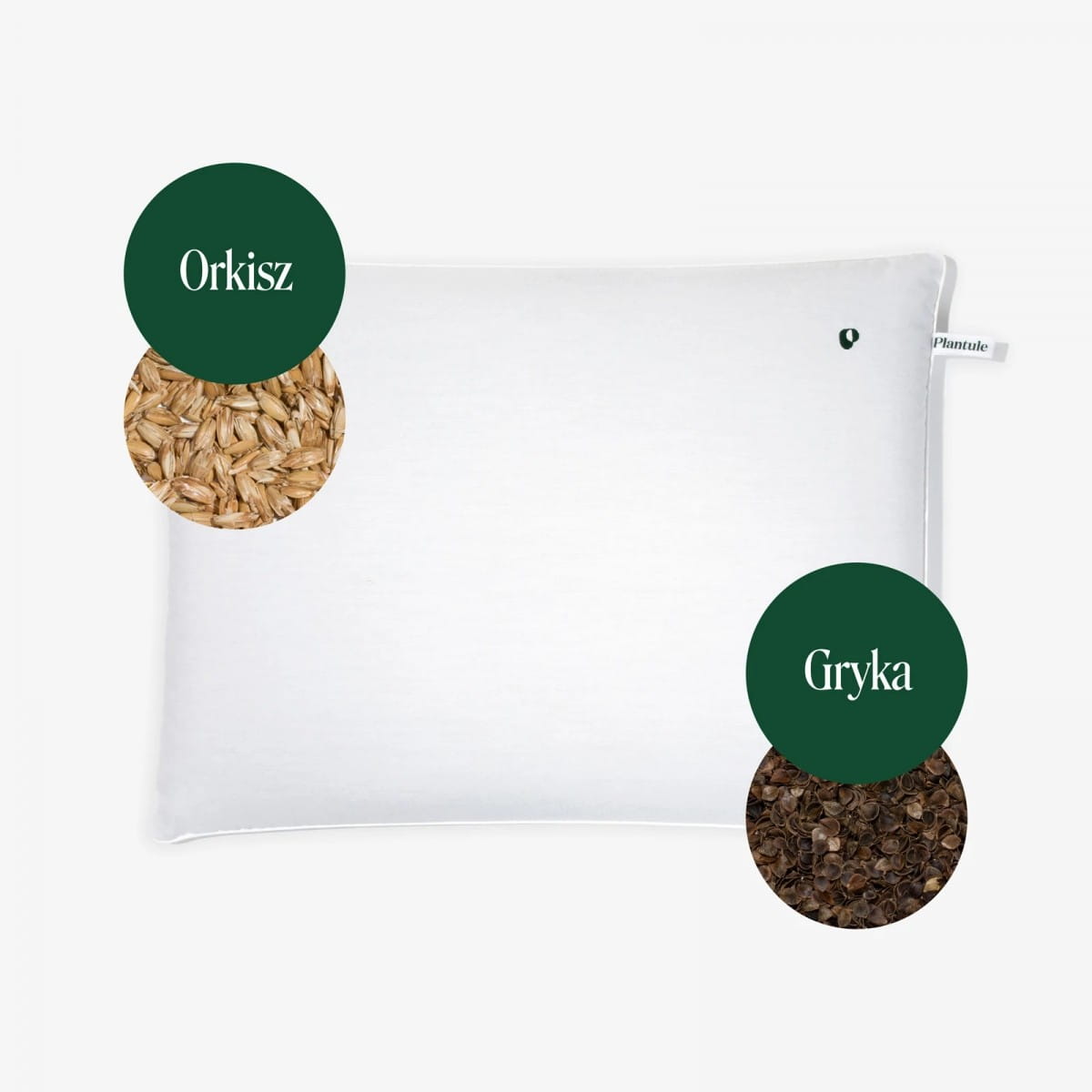 Schlafkissen mit Buchweizen- und Dinkelspelz für Erwachsene weiß (45 x 60 cm) - PLANTULE PILLOWS - Biolaboratorium