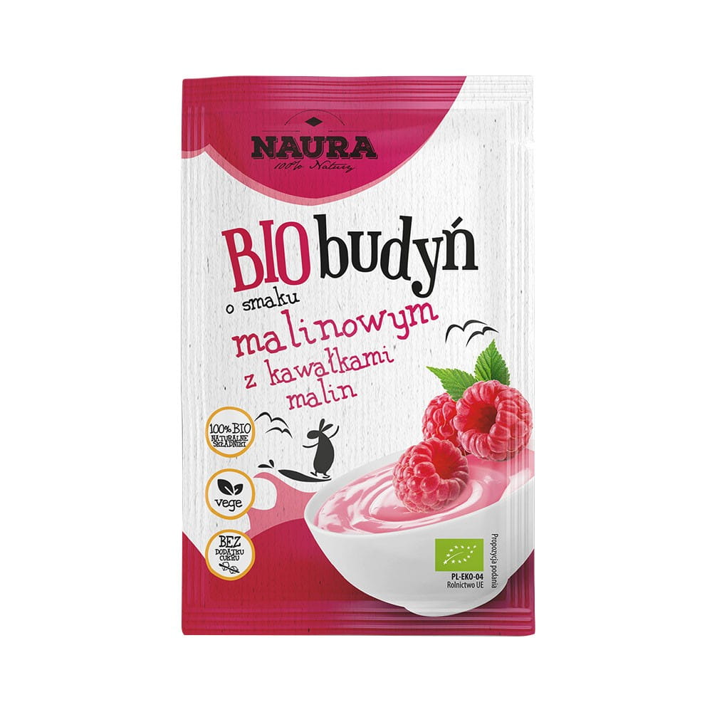 Pudding mit Himbeergeschmack BIO 38 g - NAURA - Biolaboratorium