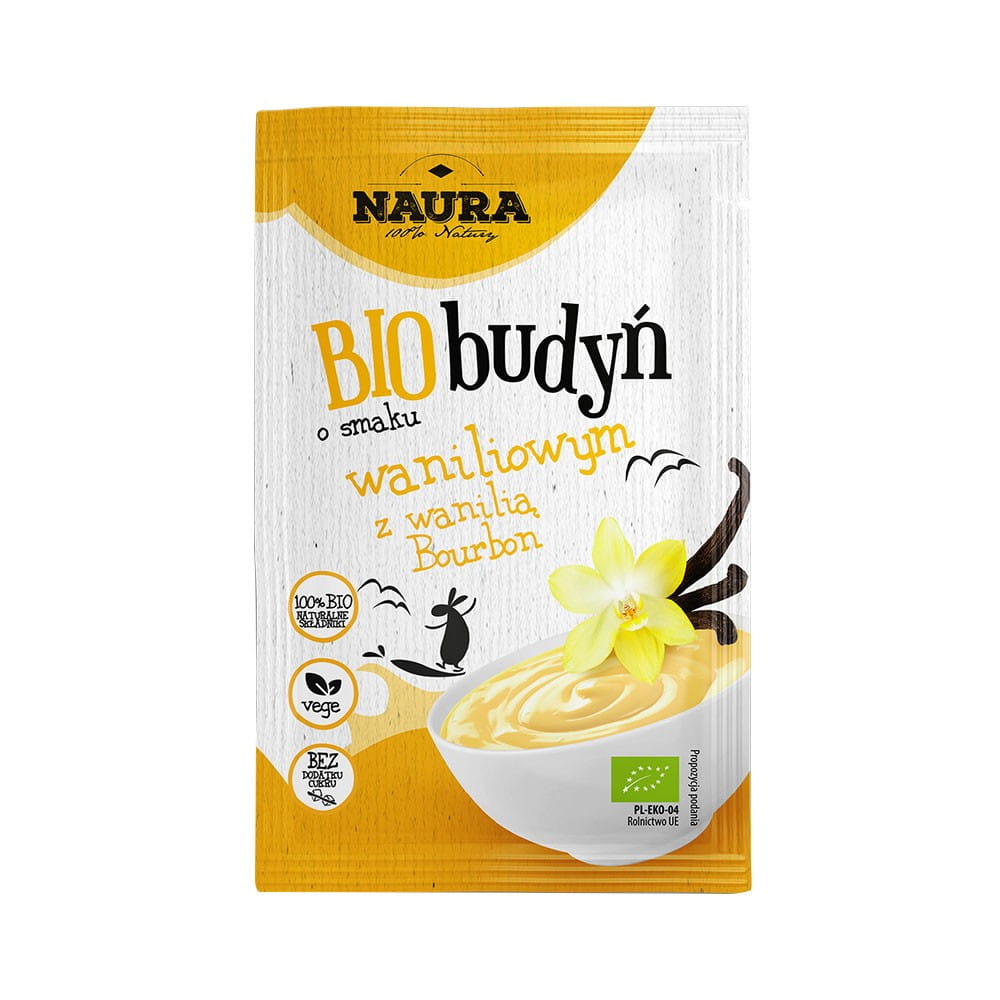 Pudding mit Vanillegeschmack BIO 38 g - NAURA - Biolaboratorium