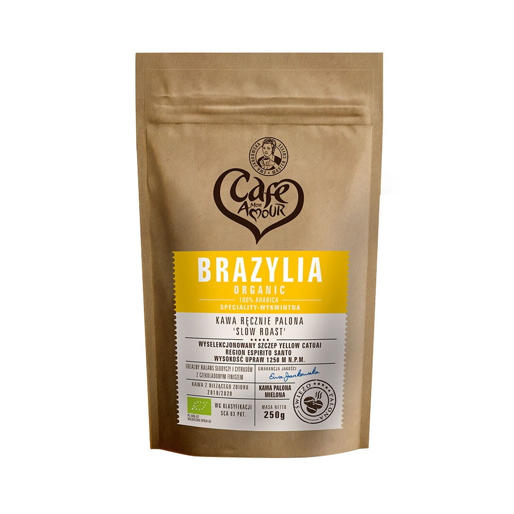 Gemahlener Kaffee, handgeröstet 100% Arabica Brasilien 250 g - CAFE AMOUR - Biolaboratorium