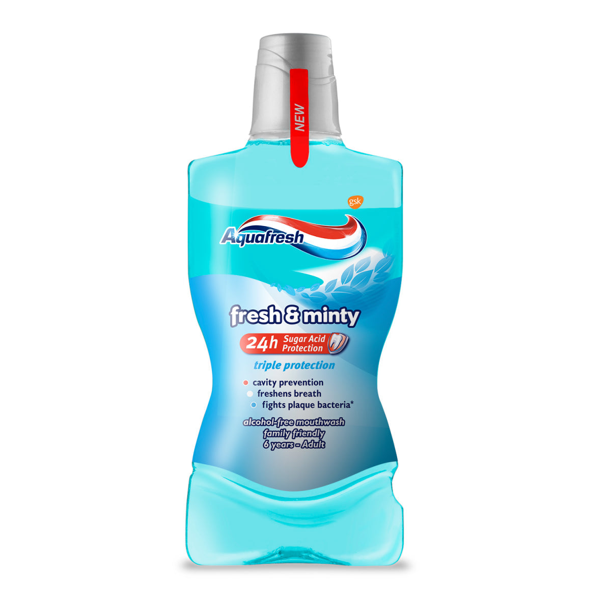Frisches & minziges Mundwasser 500 ml - AQUAFRESH - Biolaboratorium