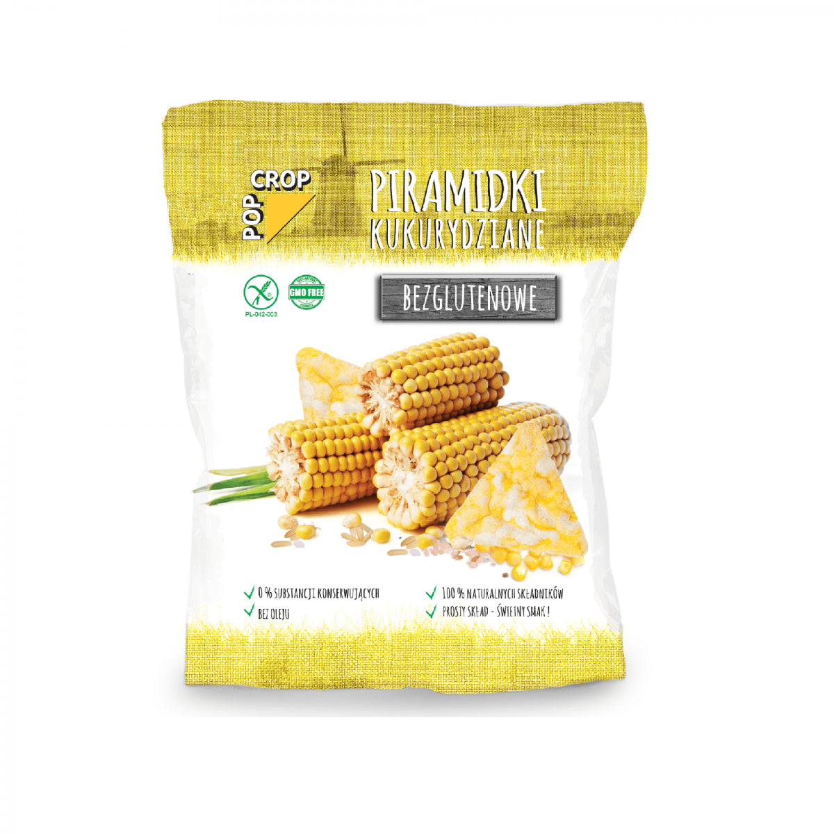 Glutenfreie Maispyramiden 80 g - POPCROP - Biolaboratorium