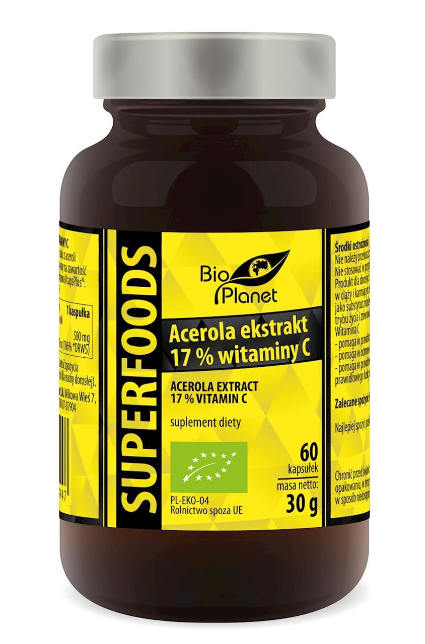 ACEROLA-EXTRAKT BIO 60 KAPSELN (468 mg) - BIO PLANET - Biolaboratorium