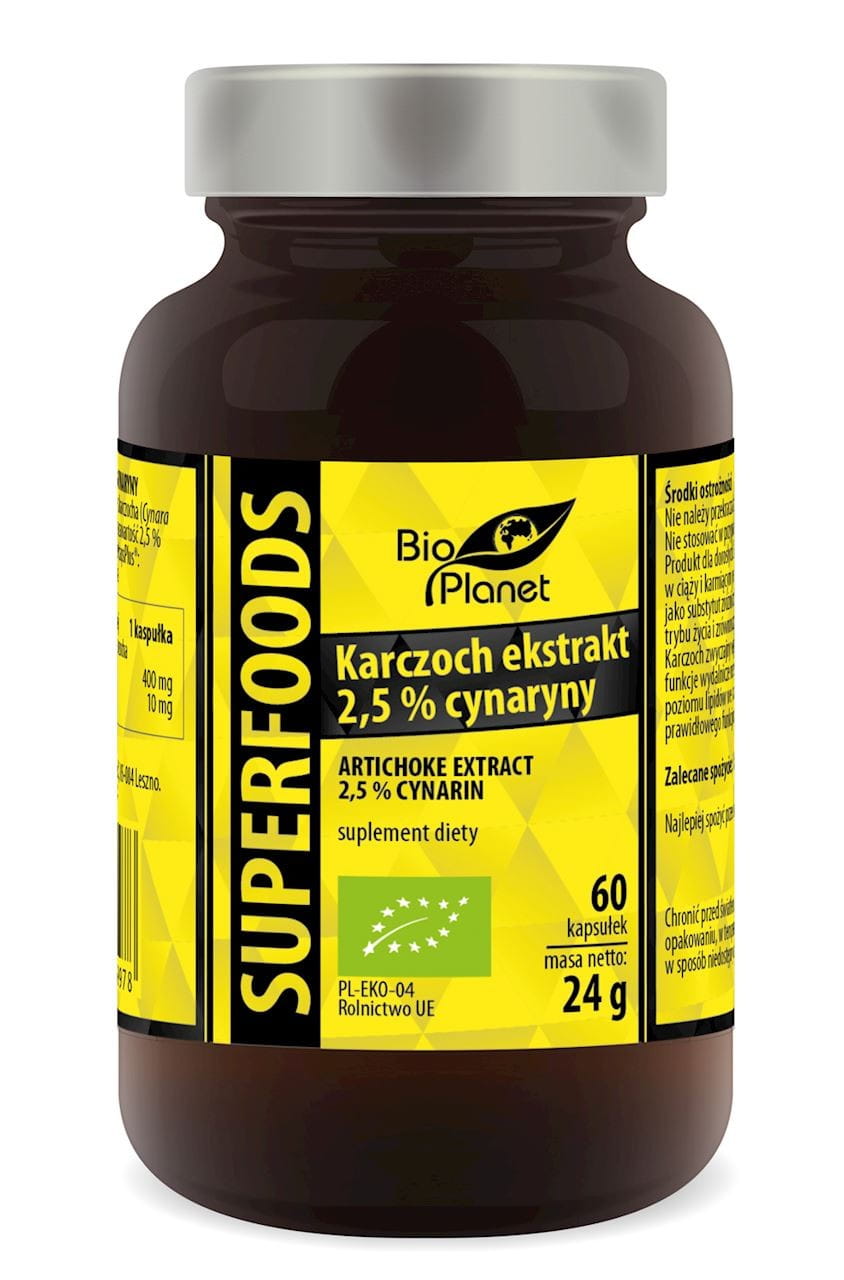 KARCZOCH EXTRAKT BIO 60 KAPSELN (410 mg) - BIO PLANET - Biolaboratorium