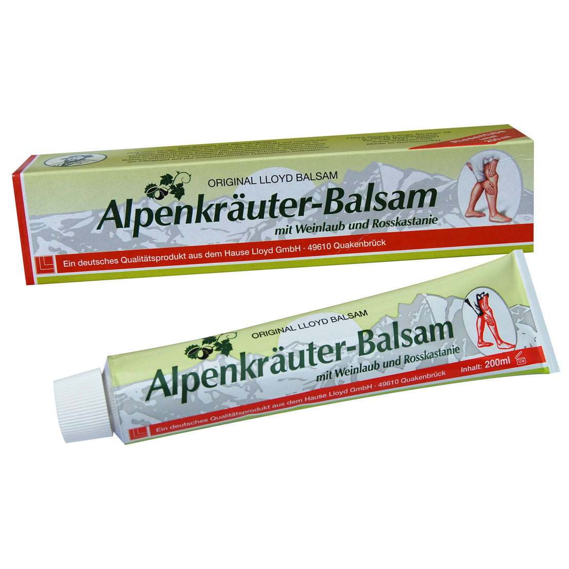 Alpenkrauter-Balsam Rosskastanie und rote Weinblätter 200ml LLOYD - Biolaboratorium