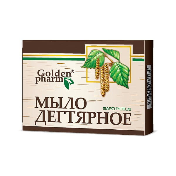 GOLDEN PHARM Teerseife in Würfeln 70g (Ukraine) - Biolaboratorium