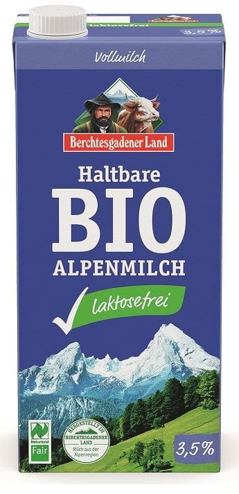 UHT-MILCH MIT WENIGER LAKTOSE (mind. 3,5 % FETT) BIO 1 L - BERCHTESGADENER LAND - Biolaboratorium