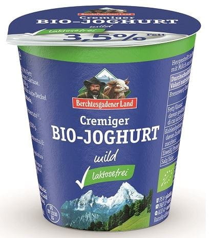 NATURJOGHURT MIT NIEDRIGER LAKTOSE 3,5% BIO-FETT 150 g - BERCHTESGADENER LAND - Biolaboratorium