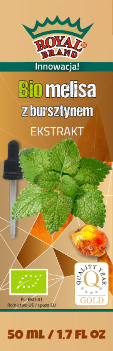 MELISA-EXTRAKT MIT BERNSTEINTROPFEN BIO 50 ml - ROYAL BRAND - Biolaboratorium