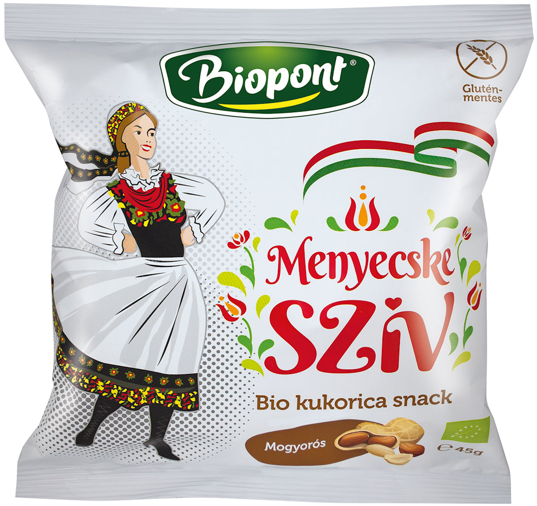 Maischips mit gerösteten Erdnüssen, glutenfrei bio 45 g - BIOPONT - Biolaboratorium