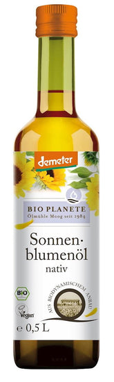 SONNENBLUMENÖL KALTGEPRESST DEMETER BIO 500 ml - BIO PLANETE - Biolaboratorium