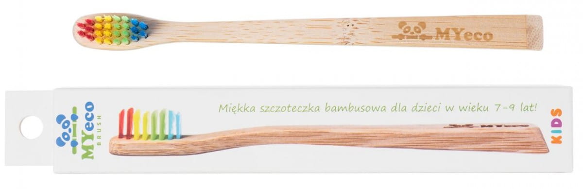 ZAHNBÜRSTE FÜR KINDER VON 4 BIS 6 JAHREN BAMBUS MEHRFARBIG WEICH - MYECOBRUSH - Biolaboratorium