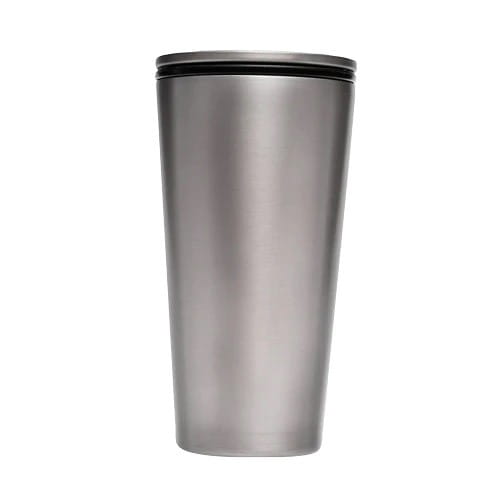 SCHIEBEBECHER AUS EDELSTAHL SILBER 420 ml - CHIC-MIC - Biolaboratorium