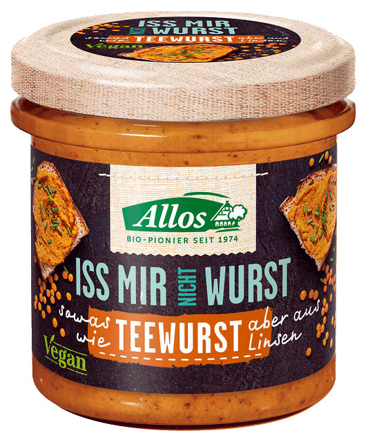 VEGANE PASTA A’LA WURST TEEWURST GLUTENFREI BIO 135 g - ALLOS - Biolaboratorium