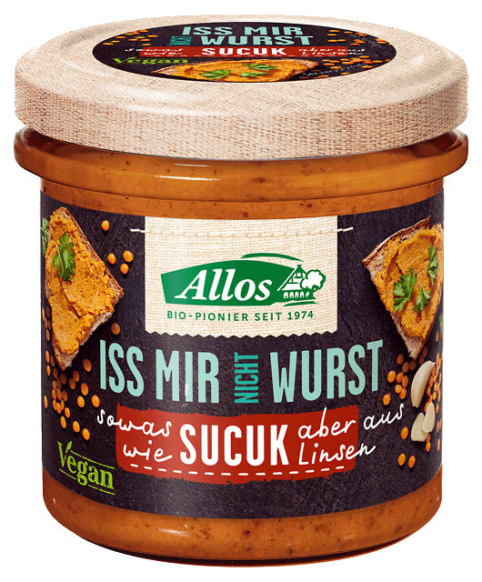 VEGANE PASTA A'LA SUCUK WURST GLUTENFREI BIO 135 g - ALLOS - Biolaboratorium