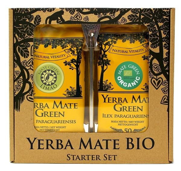 YERBA MATE BIO SET 50 g, YERBA MATE LIMAO BIO 50 g, BOMBILLA - BIO MATE GRÜN - Biolaboratorium