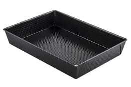 Strukturiertes Blatt 28x23,5x6cm schwarz SNB