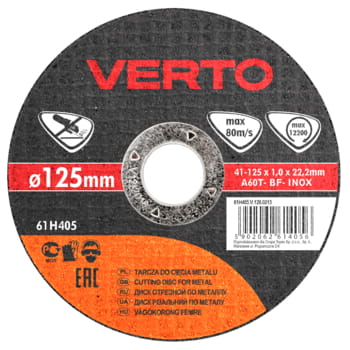 Trennscheibe für Metall 125x1,0x22,2mm Verto