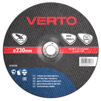 Trennscheibe für Metall 230x2,0x22,2mm Verto