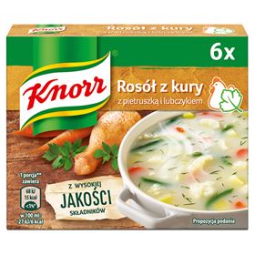 KNORR HÜHNERBRÜHE MIT PETERSILIE UND LIEBSTÖCKEL 60 G (6 WÜRFEL)