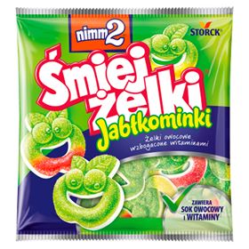 NIMM2 ŚMIEJŻELKI ÄPFEL FRUCHTGUMMIES ANGEREICHERT MIT VITAMINEN 90 G
