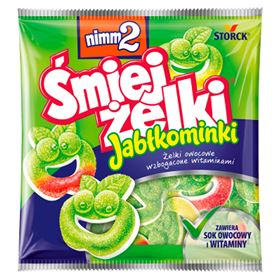 NIMM2 ŚMIEJŻELKI JABŁOMINKI FRUCHTGUMMIES ANGEREICHERT MIT VITAMINEN 90 G 24 STÜCK