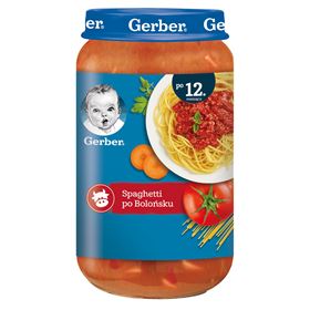 GERBER JUNIOR SPAGHETTI Bolognese NACH 12 MONATEN 250 G 6 STÜCK