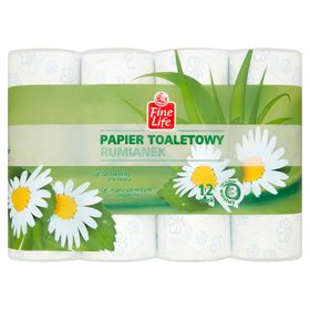 FINE LIFE 3-LAGIGES KAMILLEN-Toilettenpapier, 12 ROLLEN