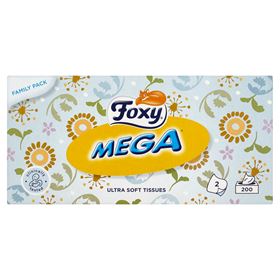 FOXY MEGA ULTRA SOFT 2-LAGIGE TÜCHER 200 STÜCK