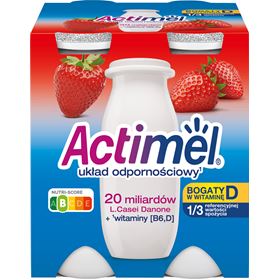 ACTIMEL FERMENTIERTE MILCH MIT ERDBEERGESCHMACK 400 G (4 X 100 G)