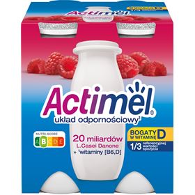 ACTIMEL FERMENTIERTE MILCH MIT HIMBEERGESCHMACK 400 G (4 X 100 G) 6 STÜCK