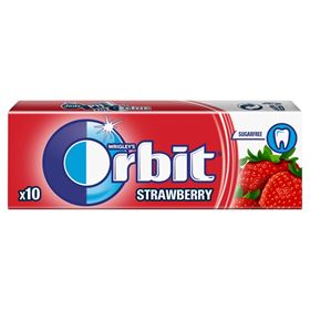 ORBIT ERDBEERE ZUCKERFREI KAUGUMMIS 14 G (10 DRAGES)