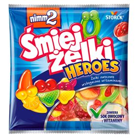 NIMM2 ŚMIEJŻELKI HEROES FRUCHTGUMMIES, ANGEREICHERT MIT VITAMINEN 90 G