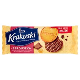 KRAKUSKI HEARTS BISCAKES MIT BUTTER IN MILCHSCHOKOLADE 171 G 26 STÜCK