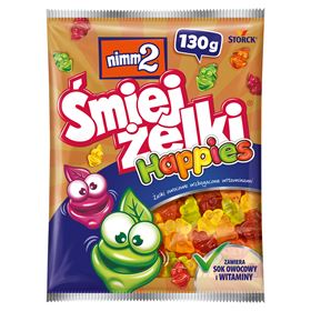 NIMM2 ŚMIEJŻELKI HAPPIES FRUCHTGUMMIES, ANGEREICHERT MIT VITAMINEN 130 G