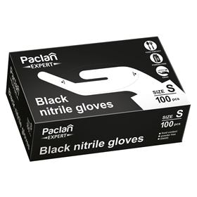 PACLAN EXPERT NITRIL-HANDSCHUHE SCHWARZ GRÖSSE S 100 STÜCK
