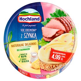 HOCHLAND FRISCHKÄSE IN DREIECKEN MIT SCHINKEN 180 G 10 STÜCK