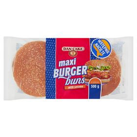 DAN CAKE WEIZENROLLEN MIT SESAM FÜR HAMBURGER 300 G (4 X 75 G) 7 STÜCK