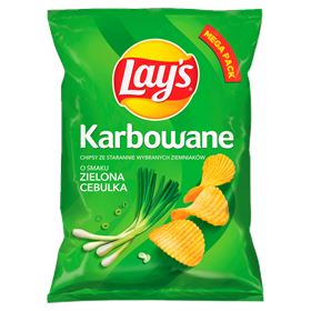 LAY'S CRIMPED POTATO CHIPS GRÜNER ZWIEBELGESCHMACK 210 G 14 STÜCK
