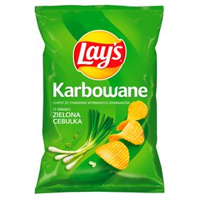 LAY'S GEKRÄUSELTE KARTOFFELCHIPS MIT GRÜNEM ZWIEBELGESCHMACK 130 G 21 STÜCK