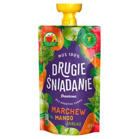 DAWTONA ZWEITES FRÜHSTÜCK MOUSSE 100 % KAROTTEN MANGO APFEL 100 G 12 STÜCK