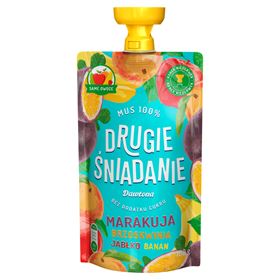 DAWTONA SECOND BREAKFAST MOUSSE 100 % Passionsfrucht PFIRSICH APFEL BANANE 100 G 12 STÜCK