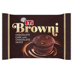 ETI BROWNI BECHER MIT SCHOKOLADE UND SCHOKOLADENFÜLLUNG 45 G